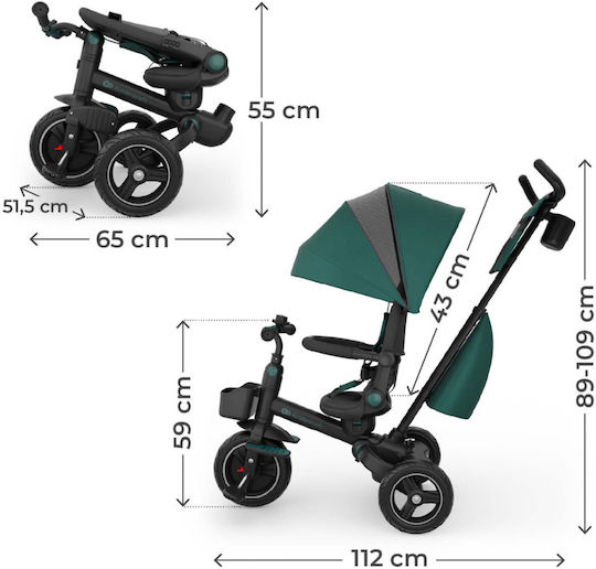 Kinderkraft Spinstep 2 Plus Wandelbar mit Elterngriff 6 in 1 Grün