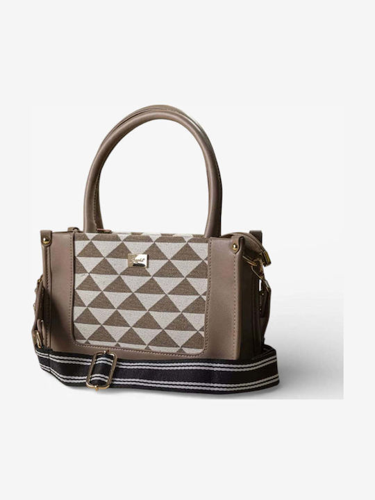 Stoff Damen Handtasche Silber