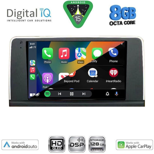 Digital IQ Ηχοσύστημα Αυτοκινήτου για BMW X5 (E70) / X6 (E71) 2006-2009 (Bluetooth/USB/WiFi/GPS/Apple-Carplay/Android-Auto) με Οθόνη Αφής 9"