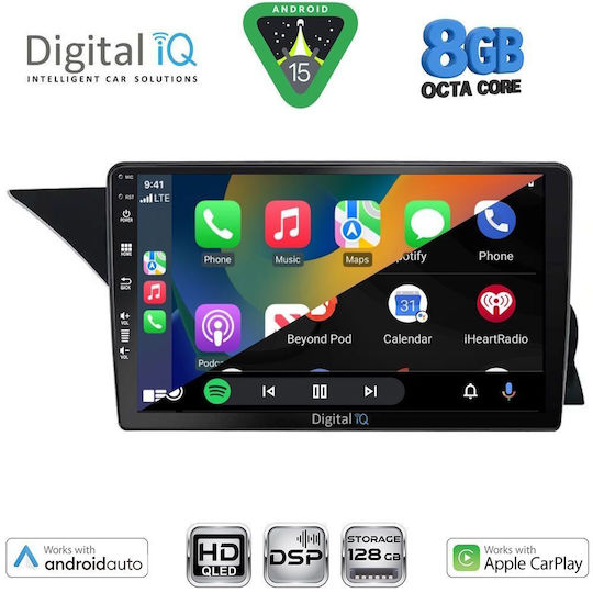 Digital IQ Ηχοσύστημα Αυτοκινήτου για Mercedes-Benz GLK 2008-2012 (Bluetooth/USB/WiFi/GPS/Apple-Carplay/Android-Auto) με Οθόνη Αφής 9"