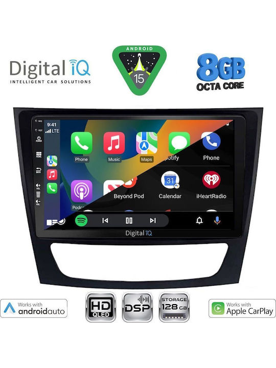 Digital IQ Auto-Audiosysteme für Mercedes-Benz E Klasse / CLS Klasse 2003-2009 Bluetooth USB Eingebautes Wi-Fi GPS Apple CarPlay Android Auto mit 9 Zoll Touchscreen