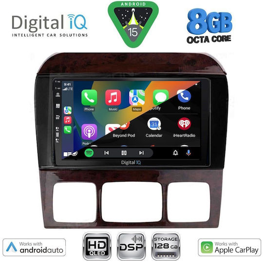 Digital IQ Car Audio System for Mercedes-Benz S Class 1998-2005 Bluetooth USB WiFi GPS Apple CarPlay Android Auto with 9" Touch Screen