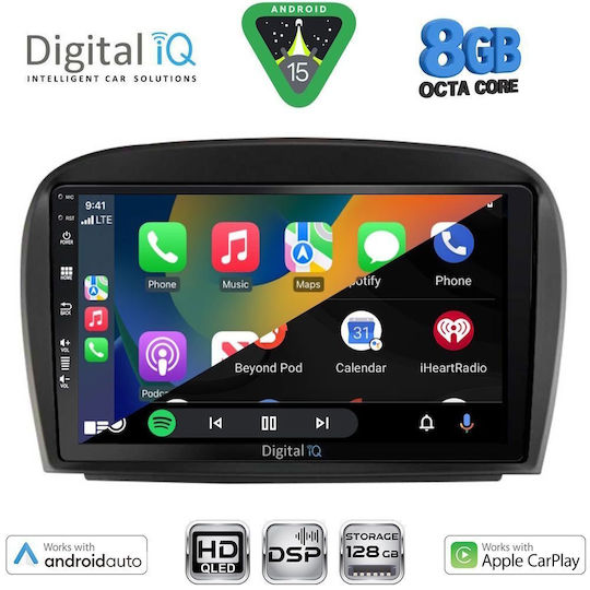 Digital IQ Ηχοσύστημα Αυτοκινήτου για Mercedes-Benz SL 2006-2012 (Bluetooth/USB/WiFi/GPS/Apple-Carplay/Android-Auto) με Οθόνη Αφής 9"