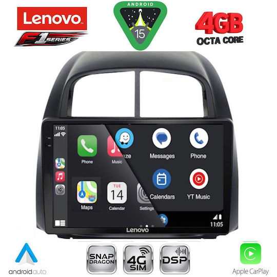 Lenovo Ηχοσύστημα Αυτοκινήτου για Daihatsu Sirion 2006-2012 (Bluetooth/USB/WiFi/GPS/Apple-Carplay/Android-Auto) με Οθόνη Αφής 10"
