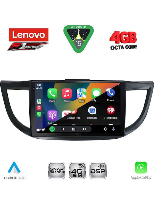 Lenovo Car Audio System for Honda CR-V 2013-2017 Bluetooth USB WiFi GPS Apple CarPlay Android Auto with 10" Touch Screen