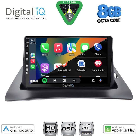 Digital IQ Car Audio System for Renault Kangoo 2010-2021 Bluetooth USB WiFi GPS Apple CarPlay Android Auto with 9" Touch Screen