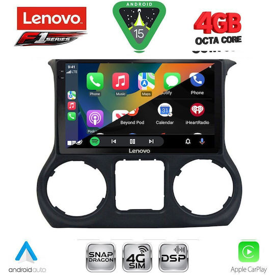 Lenovo Car Audio System for Jeep Wrangler 2011-2014 Bluetooth USB WiFi GPS Apple CarPlay Android Auto with 10" Touch Screen