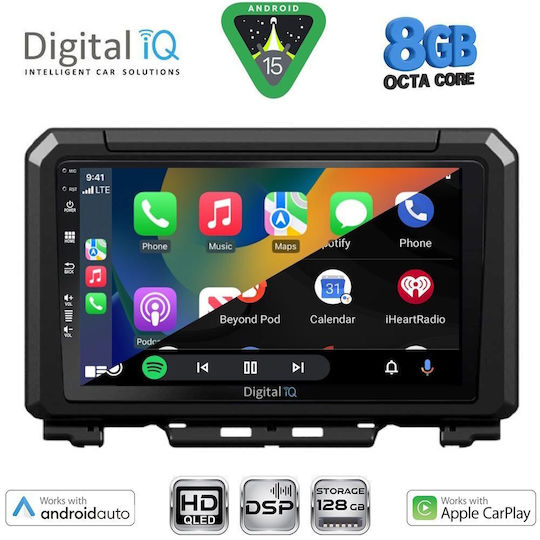 Digital IQ Ηχοσύστημα Αυτοκινήτου για Suzuki Jimny 2018+ (Bluetooth/USB/WiFi/GPS/Apple-Carplay/Android-Auto) με Οθόνη Αφής 9"
