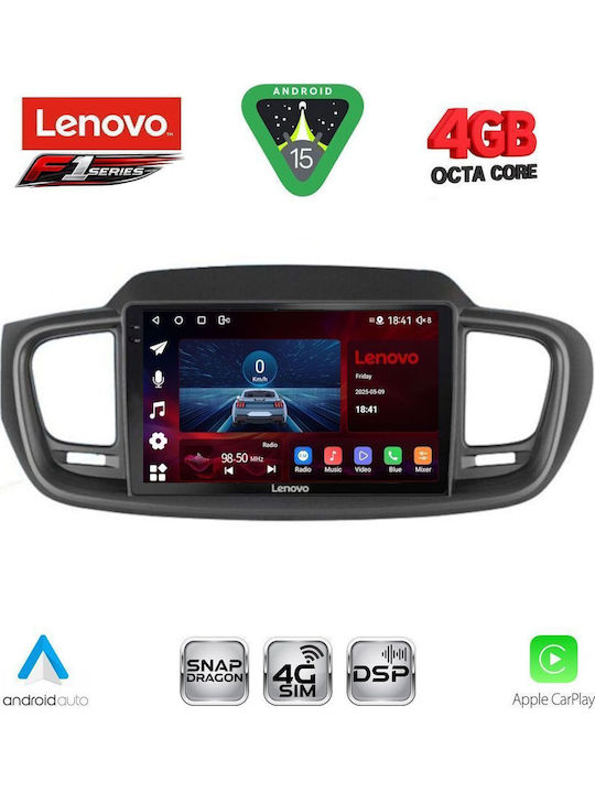 Lenovo Car Audio System for Kia Sorento 2014-2020 Bluetooth USB WiFi GPS Apple CarPlay Android Auto with 10" Touch Screen