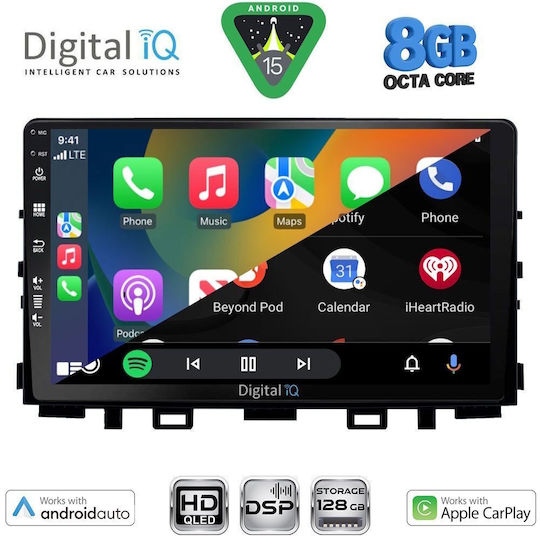 Digital IQ Car Audio System for Kia Rio Stonic 2018-2023 Bluetooth USB Wi-Fi GPS Apple CarPlay Android Auto with 9-Inch Touch Screen DIGITAL IQ BXF 7316 CPAA