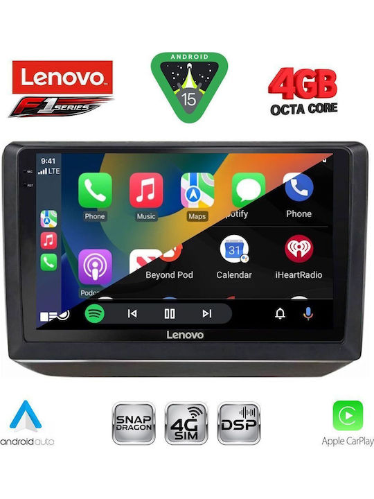 Lenovo Car Audio System for Skoda Fabia 2008-2014 (Bluetooth/USB/WiFi/GPS/Apple CarPlay/Android Auto) with 10" Touch Screen