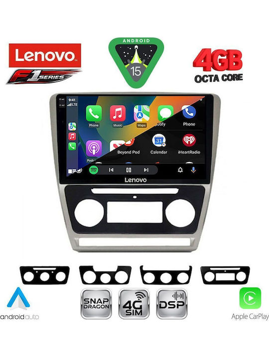 Lenovo Car Audio System for Skoda Octavia 2005-2012 Bluetooth USB WiFi GPS Apple CarPlay Android Auto with 10" Touch Screen
