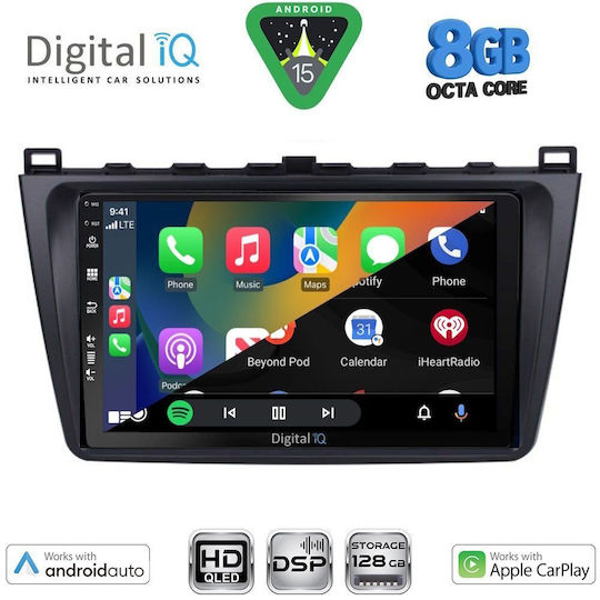 Автомобилна Аудио Система За Mazda 6 2008-2012 Bluetooth USB Вграден Wi-Fi GPS Apple CarPlay Android Auto С Touch Screen 9"