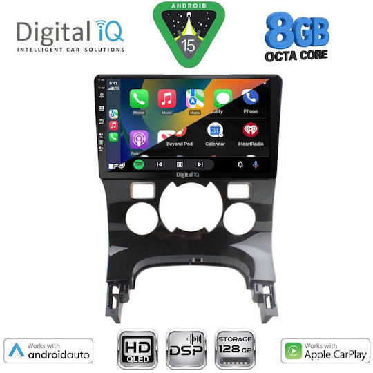 Digital IQ Ηχοσύστημα Αυτοκινήτου για Peugeot 3008 2008-2016 με Clima (Bluetooth/USB/WiFi/GPS/Apple-Carplay/Android-Auto) με Οθόνη Αφής 9"