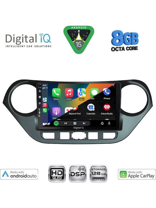 Digital IQ Car Audio System for Hyundai i10 2014-2020 Bluetooth USB WiFi GPS Apple CarPlay Android Auto with 9" Touch Screen