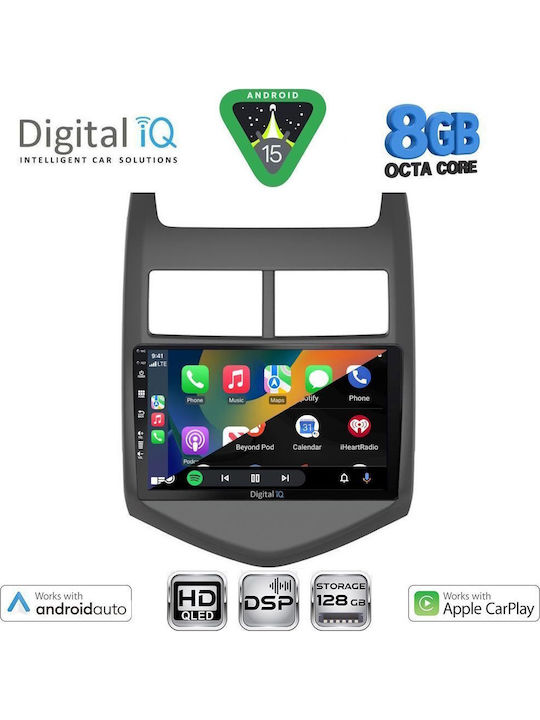 Digital IQ Car Audio System for Chevrolet Aveo 2011-2014 Bluetooth USB WiFi GPS Apple CarPlay Android Auto with 9" Touch Screen