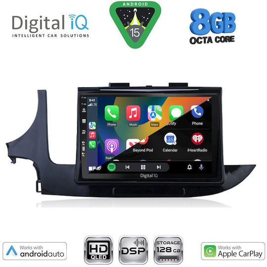 Digital IQ Ηχοσύστημα Αυτοκινήτου για Opel Mokka 2016-2021 (Bluetooth/USB/WiFi/GPS/Apple-Carplay/Android-Auto) με Οθόνη Αφής 9"