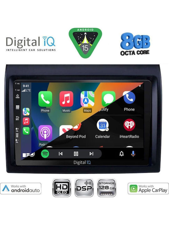 Digital IQ Car Audio System for Fiat Ducato 2006-2011 Bluetooth USB WiFi GPS Apple CarPlay Android Auto with 9" Touch Screen