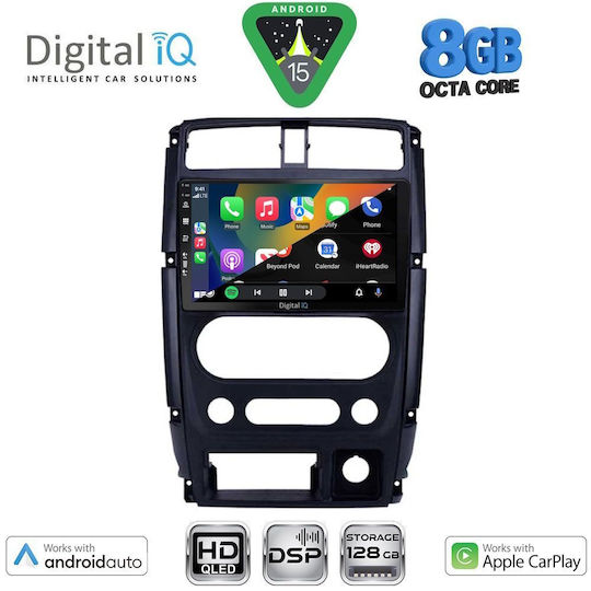 Digital IQ Car Audio System for Suzuki Jimny 2007-2017 Bluetooth USB WiFi GPS Apple CarPlay Android Auto with 9" Touch Screen