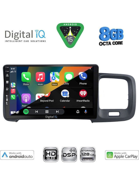 Digital IQ Car Audio System for Volvo S60 2010-2018 (Bluetooth/USB/WiFi/GPS/Apple CarPlay/Android Auto) with 9" Touch Screen