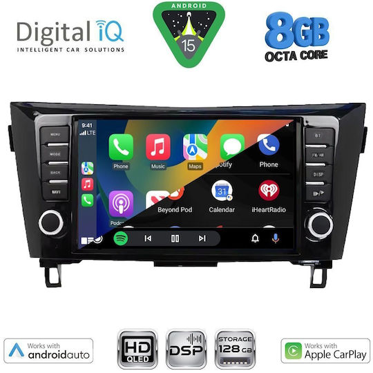 Digital IQ Ηχοσύστημα Αυτοκινήτου για Nissan Qashqai / X-Trail 2014-2021 (Bluetooth/USB/WiFi/GPS/Apple-Carplay/Android-Auto) με Οθόνη Αφής 9"