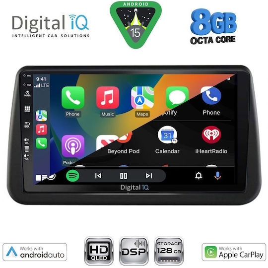 Digital IQ Car Audio System for Opel Meriva 2010-2017 (Bluetooth/USB/WiFi/GPS/Apple CarPlay/Android Auto) with 9" Touch Screen
