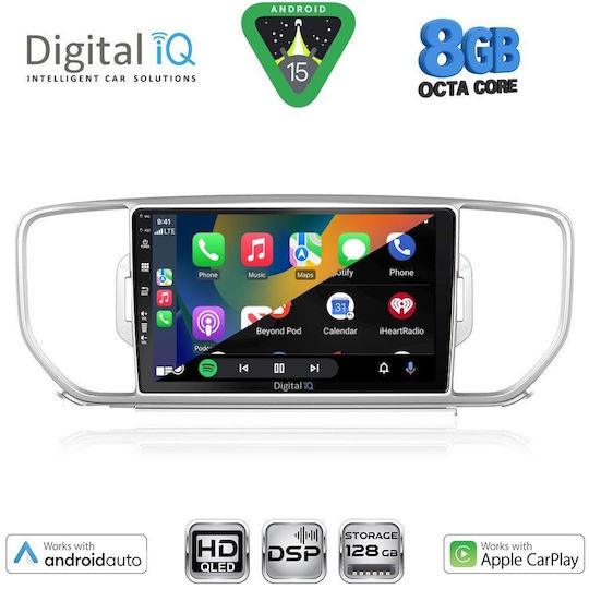 Digital IQ Ηχοσύστημα Αυτοκινήτου για Kia Sportage 2015-2018 (Bluetooth/USB/WiFi/GPS/Apple-Carplay/Android-Auto) με Οθόνη Αφής 9"
