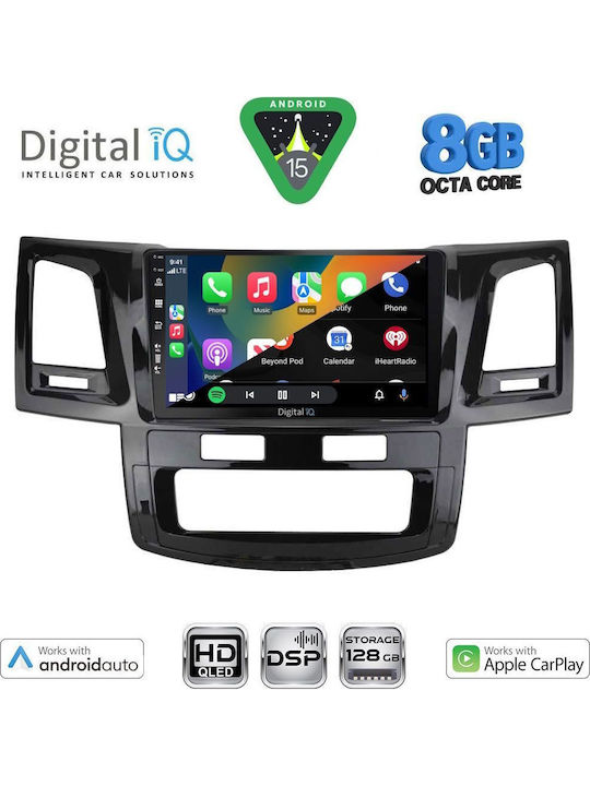 Digital IQ Car Audio System for Toyota Hilux 2005-2016 Bluetooth USB WiFi GPS Apple CarPlay Android Auto with 9" Touch Screen