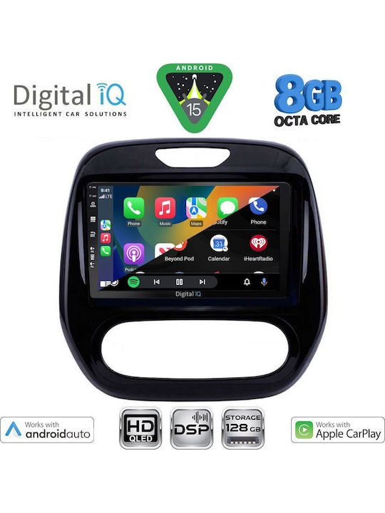 Digital IQ Car Audio System for Renault Captur 2013-2019 (Bluetooth/USB/WiFi/GPS/Apple CarPlay/Android Auto) with 9" Touch Screen