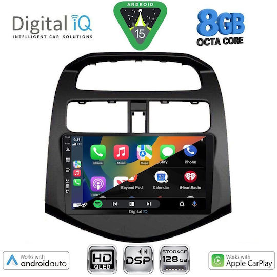 Digital IQ Ηχοσύστημα Αυτοκινήτου για Chevrolet Spark 2009-2015 (Bluetooth/USB/WiFi/GPS/Apple-Carplay/Android-Auto) με Οθόνη Αφής 9"