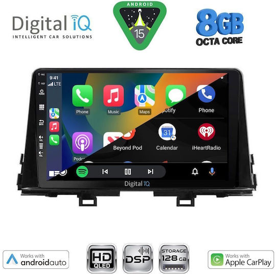 Digital IQ Car Audio System for Kia Picanto 2017-2021 (Bluetooth/USB/WiFi/GPS/Apple CarPlay/Android Auto) with 9" Touch Screen