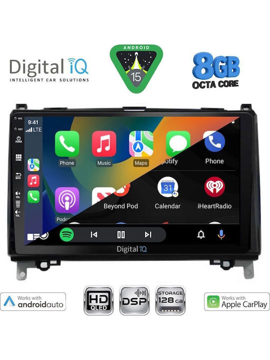Digital IQ Car Audio System for Mercedes-Benz Sprinter / Vito 2007-2019 (Bluetooth/USB/WiFi/GPS/Apple CarPlay/Android Auto) with 9" Touch Screen