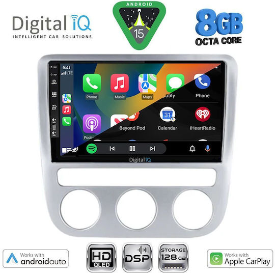 Digital IQ Ηχοσύστημα Αυτοκινήτου για Volkswagen Eos / Scirocco 2006-2016 με Clima (Bluetooth/USB/WiFi/GPS/Apple-Carplay/Android-Auto) με Οθόνη Αφής 9"