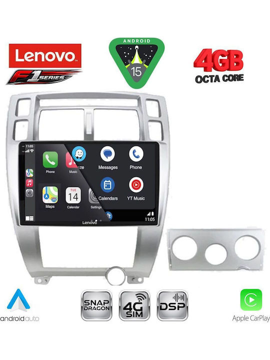 Lenovo Car Audio System for Hyundai Tucson 2004-2010 Bluetooth USB WiFi GPS Apple CarPlay Android Auto with 10" Touch Screen