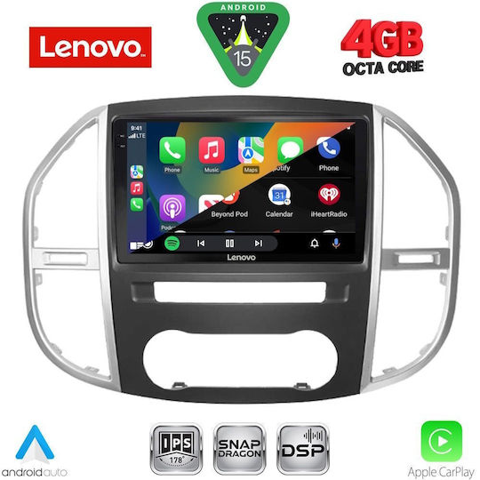 Lenovo Ηχοσύστημα Αυτοκινήτου για Mercedes-Benz Vito / Viano 2015 (Bluetooth/USB/WiFi/GPS/Apple-Carplay/Android-Auto) με Οθόνη Αφής 10"