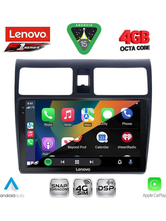 Lenovo Car Audio System for Suzuki Swift 2005-2011 (Bluetooth/USB/WiFi/GPS/Apple CarPlay/Android Auto) with 10" Touch Screen