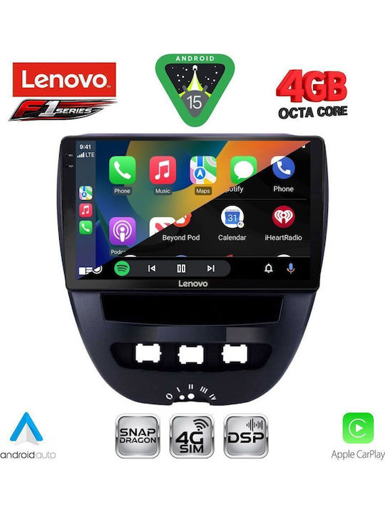 Lenovo Car Audio System for Toyota Aygo 2005-2014 Bluetooth USB WiFi GPS Apple CarPlay Android Auto with 10" Touch Screen