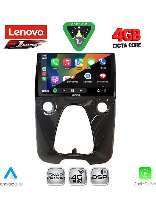 Lenovo Car Audio System for Toyota Aygo 2014-2022 with A/C Bluetooth USB WiFi GPS Apple CarPlay Android Auto with 10" Touch Screen