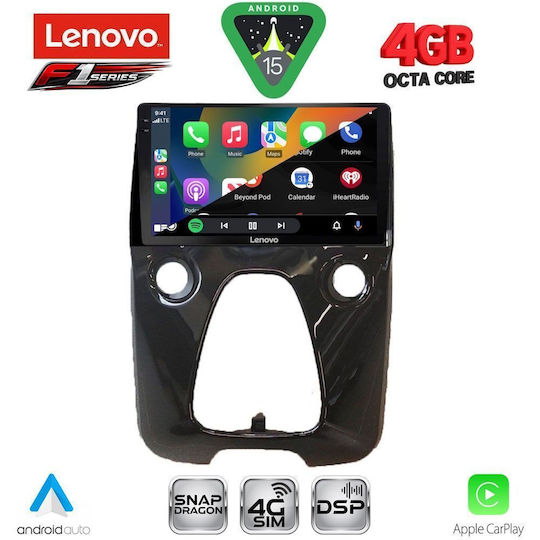 Lenovo Car Audio System for Toyota Aygo 2014-2022 with A/C Bluetooth USB WiFi GPS Apple CarPlay Android Auto with 10" Touch Screen