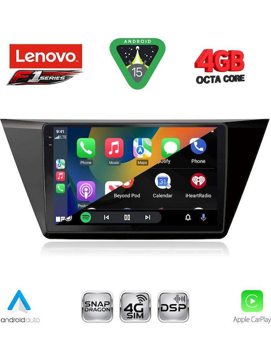 Lenovo Car Audio System for Volkswagen Touran 2016 (Bluetooth/USB/WiFi/GPS/Apple CarPlay/Android Auto) with 10" Touch Screen