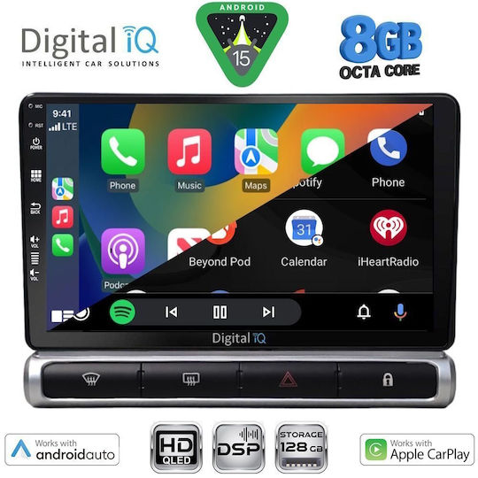 Digital IQ Car Audio System for Citroen C3 / DS3 2016 with Touch Screen 9" DIGITAL IQ BXF 7093H CPAA Bluetooth USB Wi-Fi GPS Apple CarPlay Android Auto