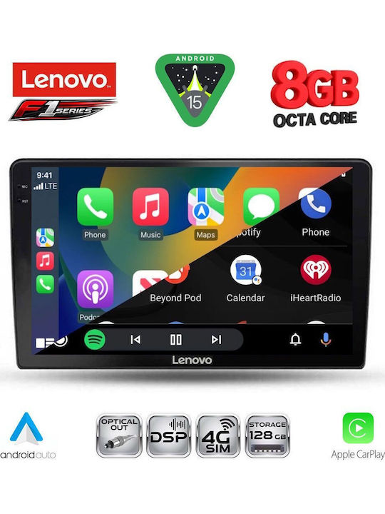 Lenovo Car Audio System for Toyota Auris 2007-2012 Bluetooth USB WiFi GPS Apple CarPlay Android Auto with 9" Touch Screen