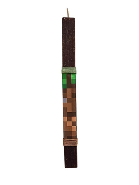 Λαμπάδα Minecraft Στρογγυλή Αρωματική