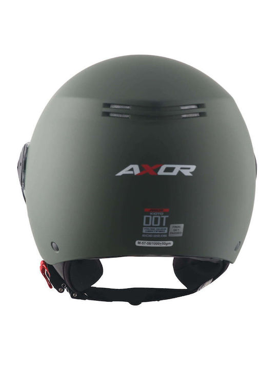 Axor Kioto Khaki Motorradhelm Jet DOT Gewicht 1000gr WH-kioto-BT08-CHK