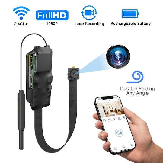 WiFi Spionagekamera 1080p mit Speicherkartensteckplatz