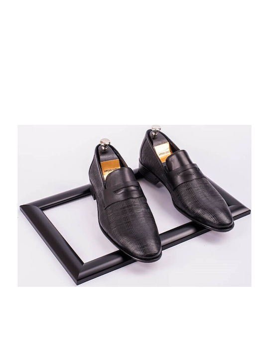 Leder Herren Mokassins in Schwarz Farbe
