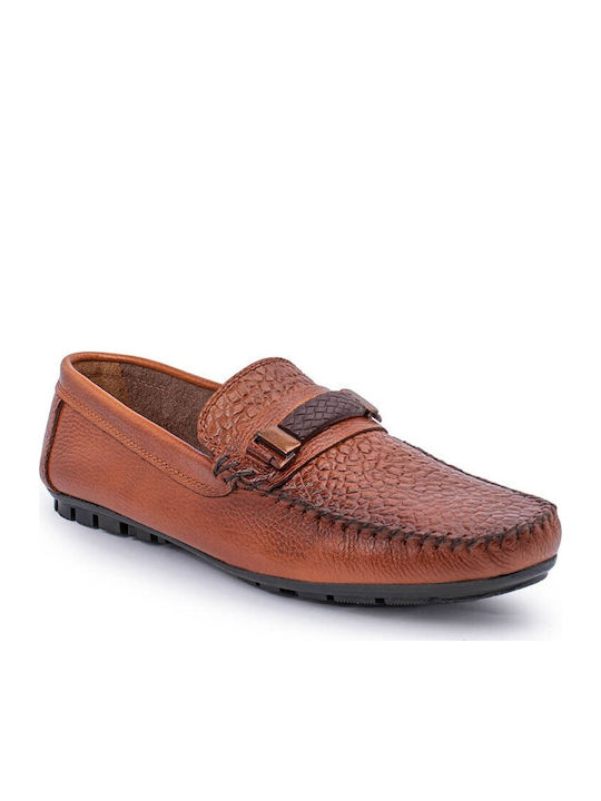Mocasini Bărbătești Din Piele Maro