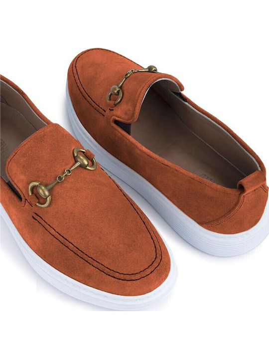 Suede Men's Moccasins in Brown Colour