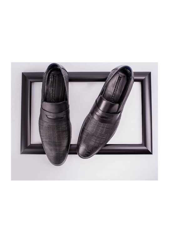 Leder Herren Mokassins in Schwarz Farbe