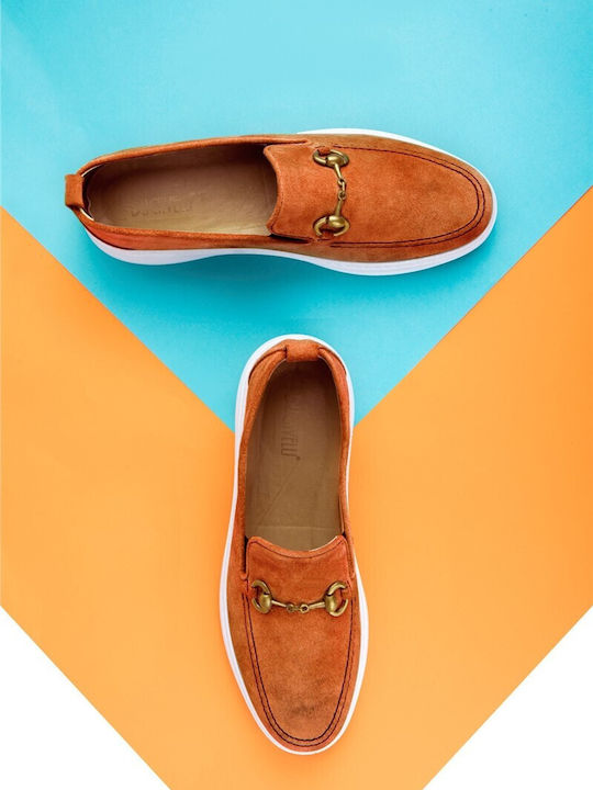 Suede Men's Moccasins in Brown Colour
